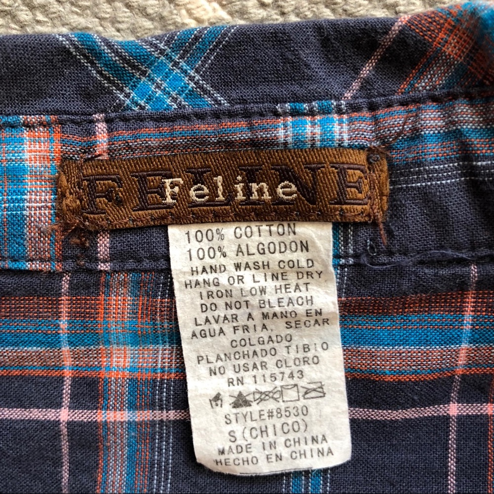 Plaid button down blouse - Picture 3 of 3